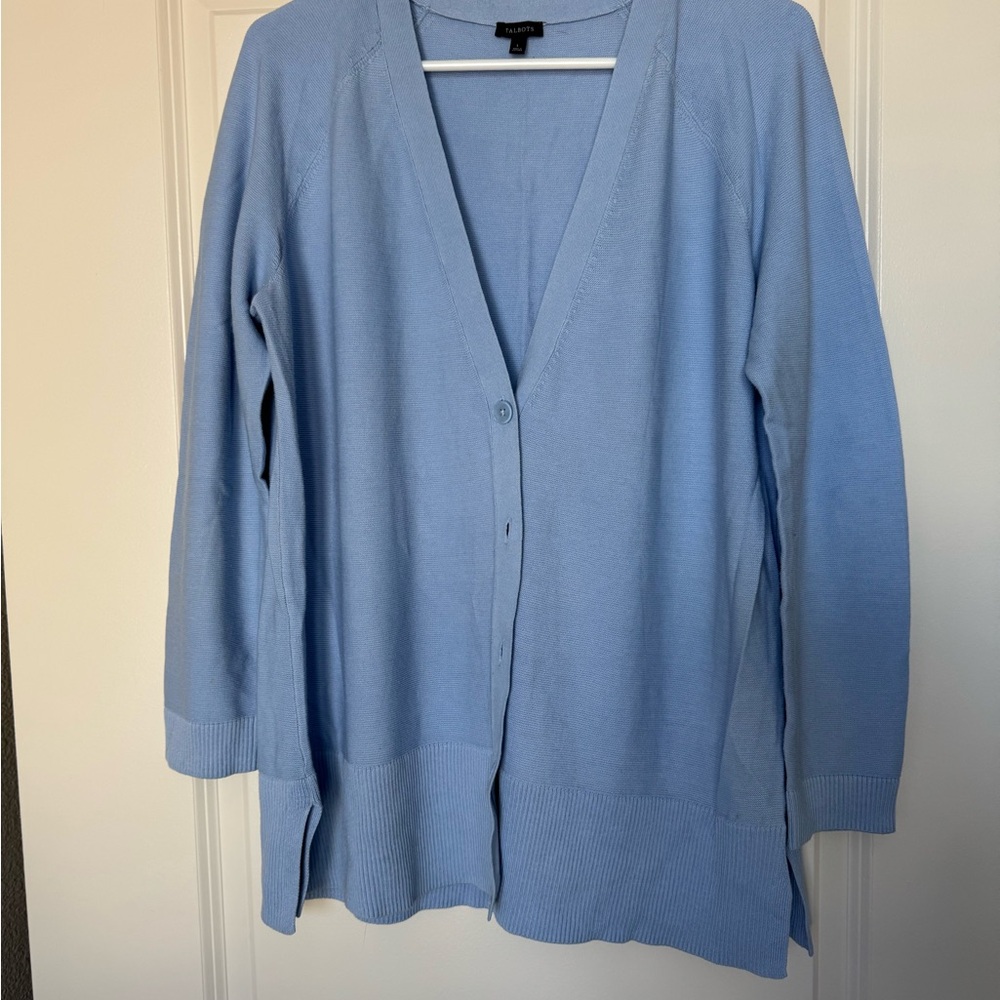 Talbots Light Blue Cardigan Sweater